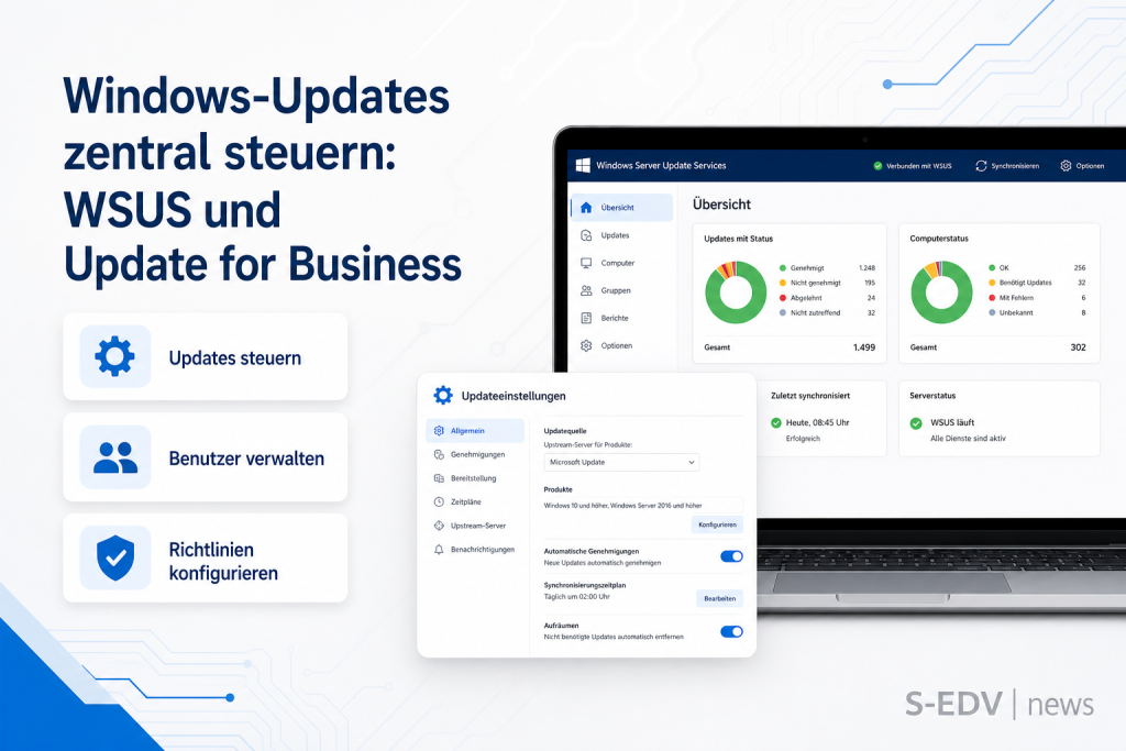Windows-Updates zentral steuern: WSUS und Update for Business