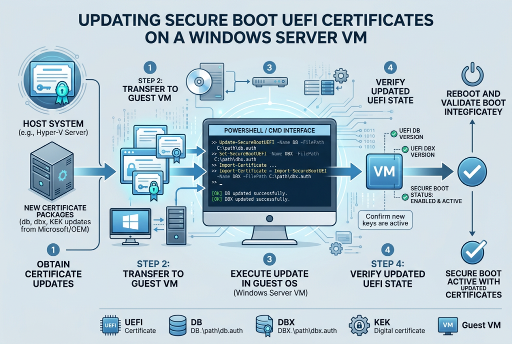Secure Boot 2023 Hero zur Umstellung von UEFI-Zertifikaten auf Windows-Server-VMs unter VMware