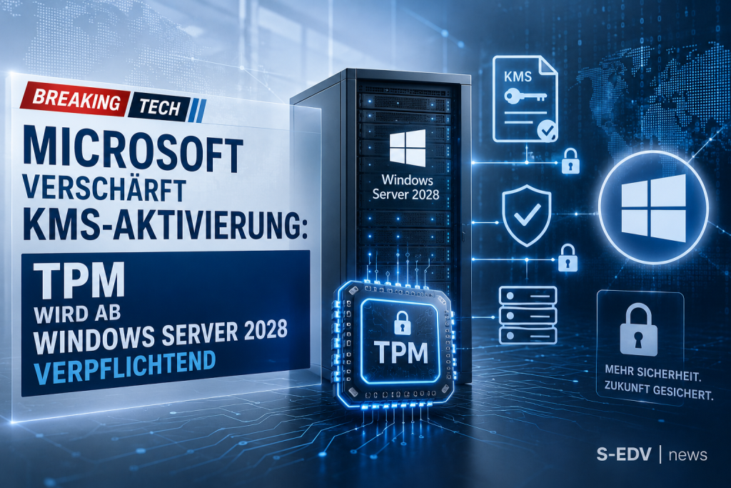 Microsoft Windows Server 2028: TPM-Anforderung für KMS-Aktivierung wird Pflicht - Sicherheitsrichtlinie