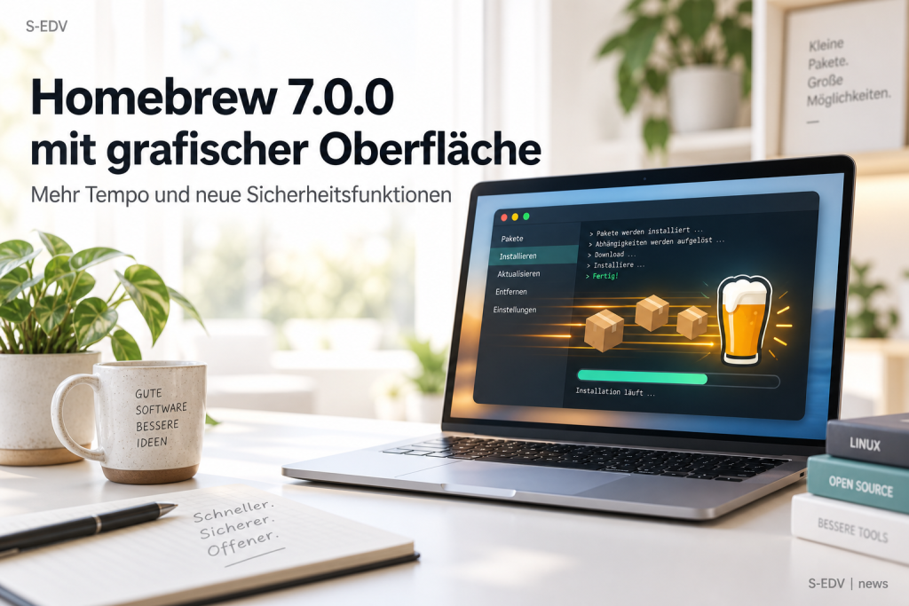 Homebrew 7.0.0 mit grafischer Oberfläche, mehr Tempo und neue Sicherheitsfunktionen
